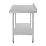 Table en acier inoxydable avec rebord Vogue 1200 x 700mm - FRANCE CHR