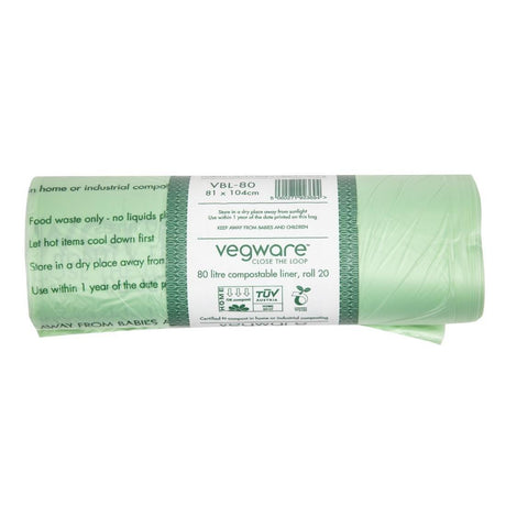 Sacs poubelle compostables Vegware Biobag 80L (lot de 240) - FRANCE CHR