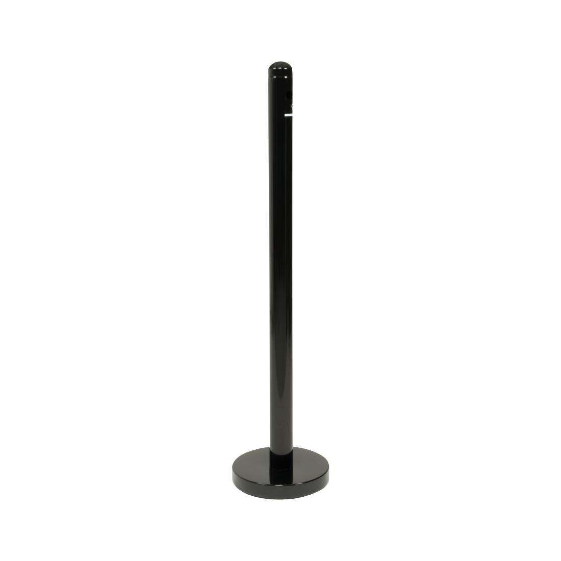 Cendrier poteau en inox noir Securit 1m - FRANCE CHR