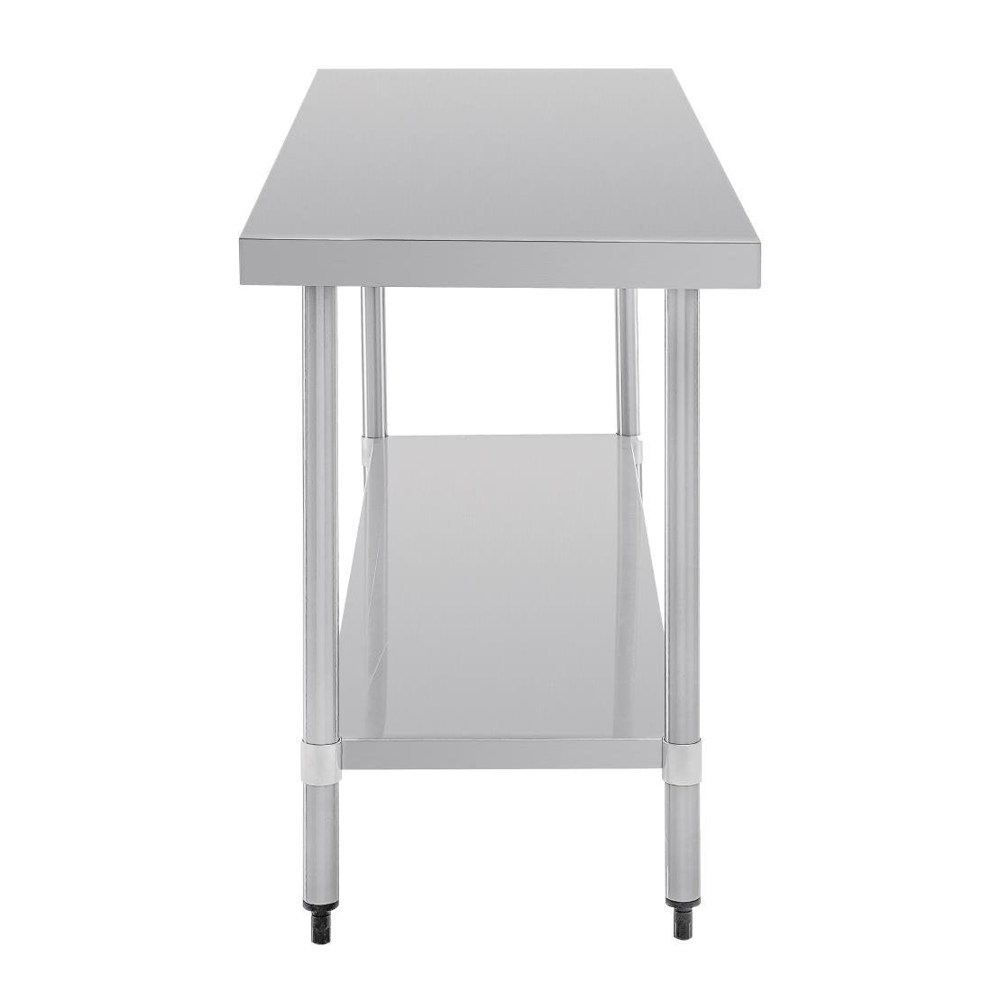 Table de préparation sans rebord en acier inoxydable Vogue 1800 x 600mm - FRANCE CHR