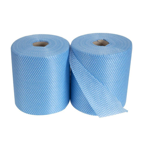 Rouleaux de chiffons de nettoyage antibactériens EcoTech Envirolite Super bleus (lot de 2 x 500) - FRANCE CHR