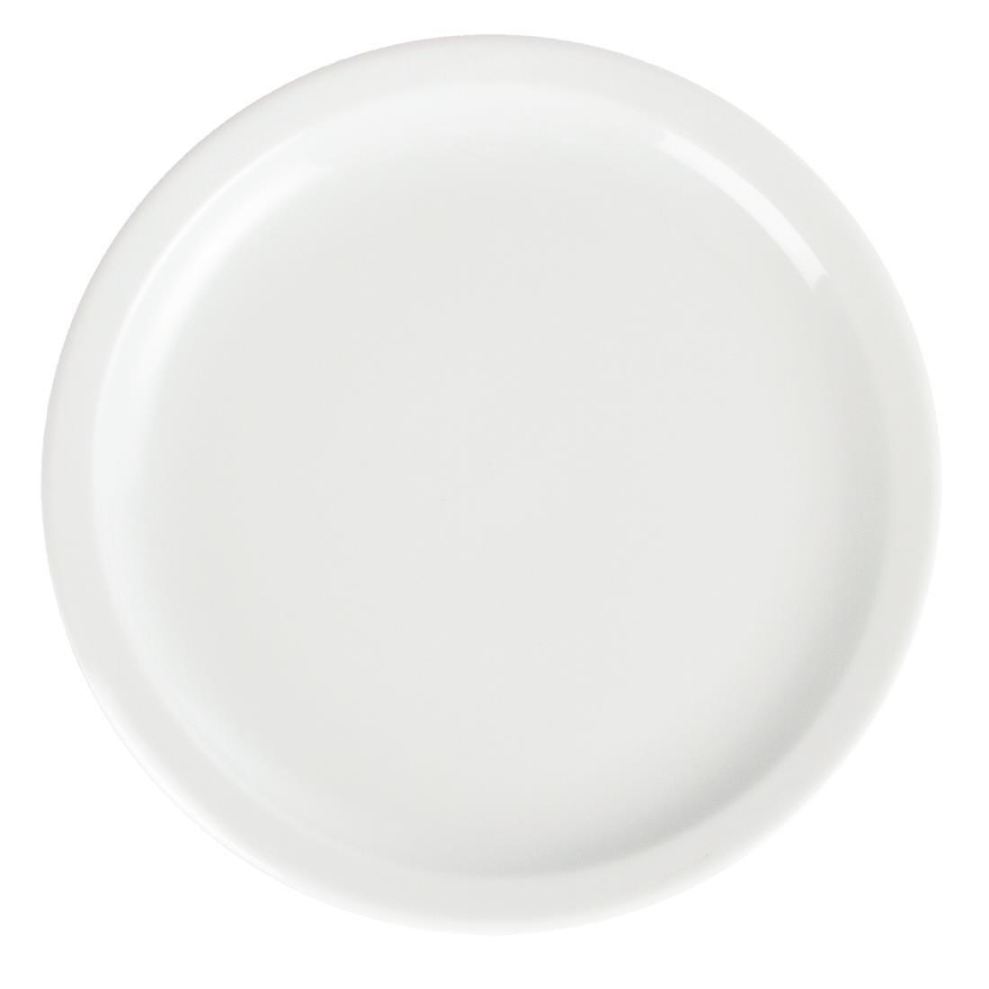 Assiettes à bord étroit blanches Olympia 230mm (Lot de 12) - FRANCE CHR