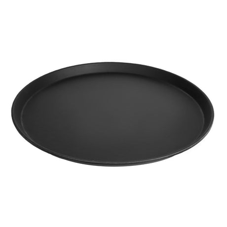 Plateau de service rond fibre de verre antidérapant Camtread Cambro noir 40,5 cm - FRANCE CHR