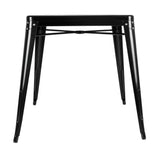 Table carrée en acier noir Bolero Bistro 668mm - FRANCE CHR