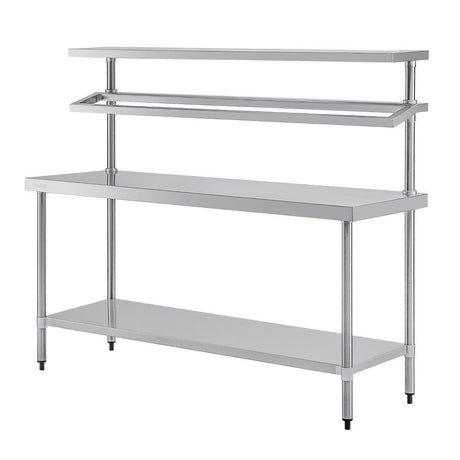 Grande table de préparation inox avec support bacs GN Vogue - FRANCE CHR