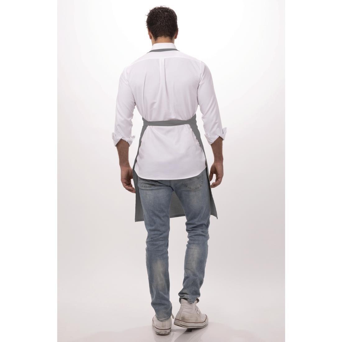 Tablier bavette Chef Works gris - FRANCE CHR