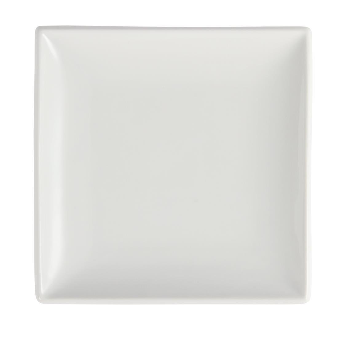 Assiettes carrées blanches Olympia Whiteware 180mm (lot de 12) - FRANCE CHR