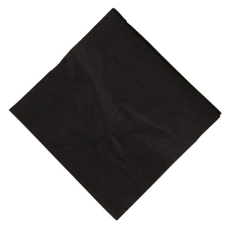 Serviettes cocktail noires 250mm (Lot de 2000) - FRANCE CHR