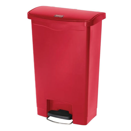 Poubelle à pédale frontale Rubbermaid Slim Jim rouge 50L - FRANCE CHR