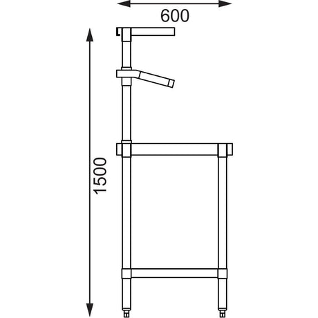 Grande table de préparation inox avec support bacs GN Vogue - FRANCE CHR