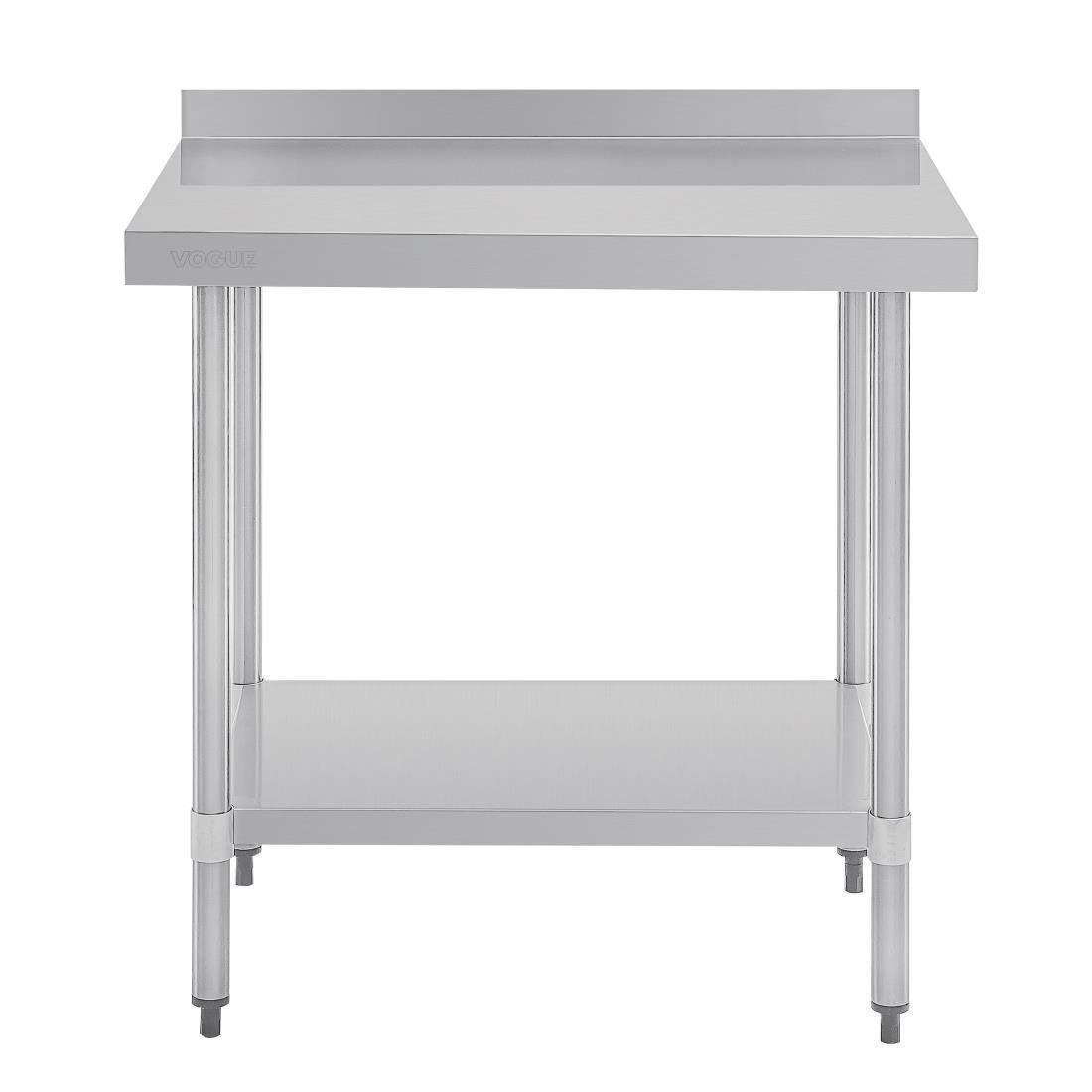 Table en acier inoxydable avec rebord Vogue 900 x 700mm - FRANCE CHR