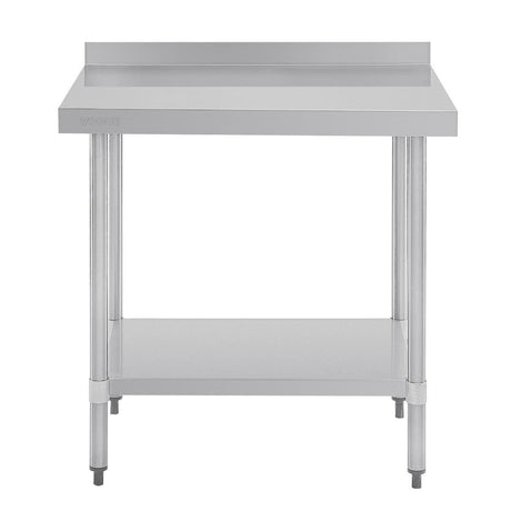 Table en acier inoxydable avec rebord Vogue 900 x 700mm - FRANCE CHR