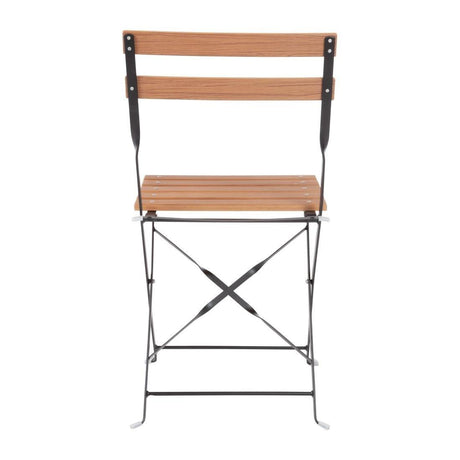 Chaises bistro en imitation bois Bolero (Lot de 2) - FRANCE CHR