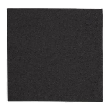 Serviettes snacking 2 plis pliage 1/4 Fiesta Recyclable 330mm noires (lot de 2000) - FRANCE CHR