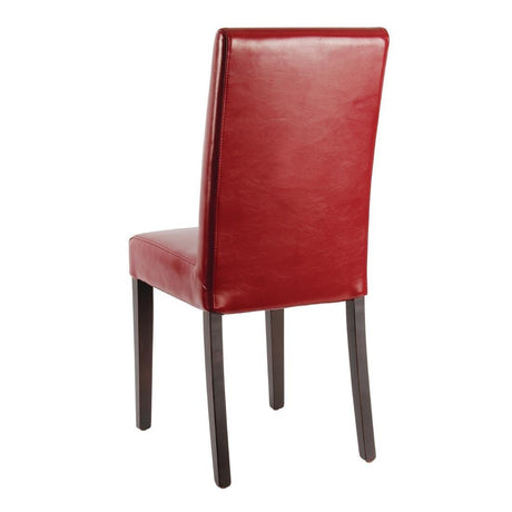 Chaises en simili cuir Bolero rouges (Lot de 2) - FRANCE CHR