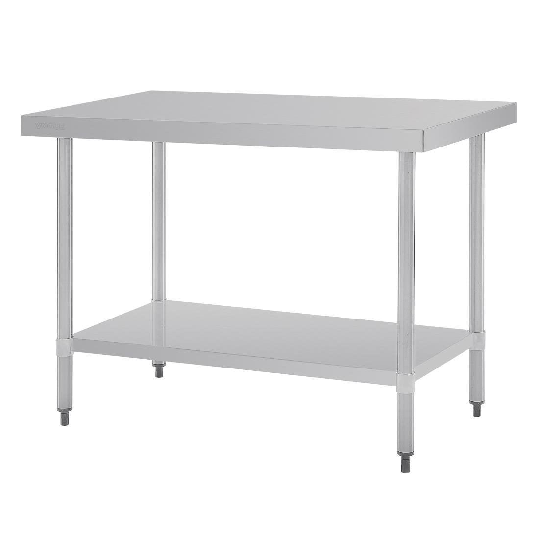 Table en acier inoxydable sans rebord Vogue 1200 x 700mm - FRANCE CHR