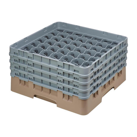 Casier à verres 49 compartiments Camrack Cambro beige hauteur max 215mm - FRANCE CHR