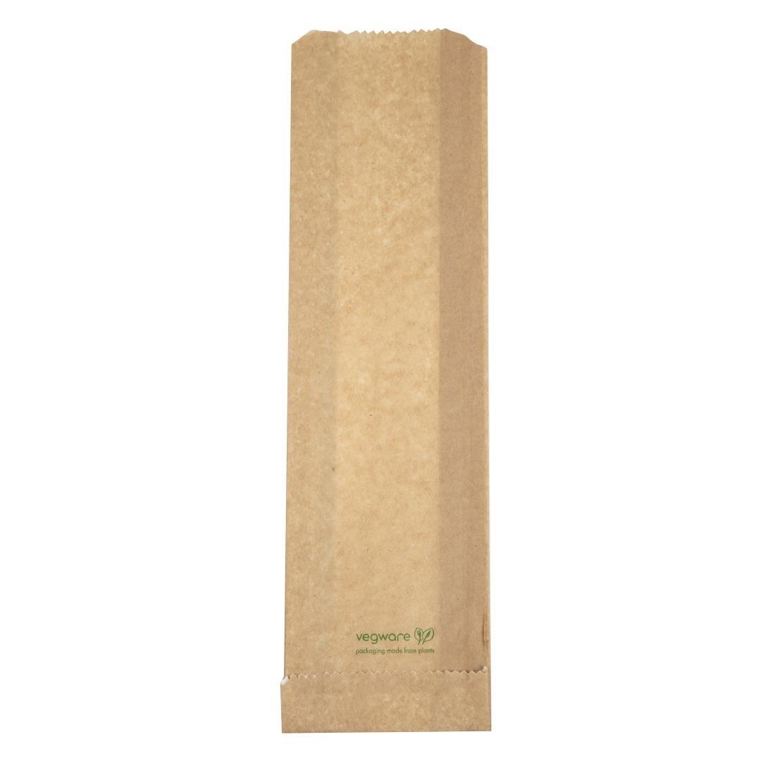 Sacs snack chaud compostables Vegware 356 x 101mm (Lot de 500) - FRANCE CHR