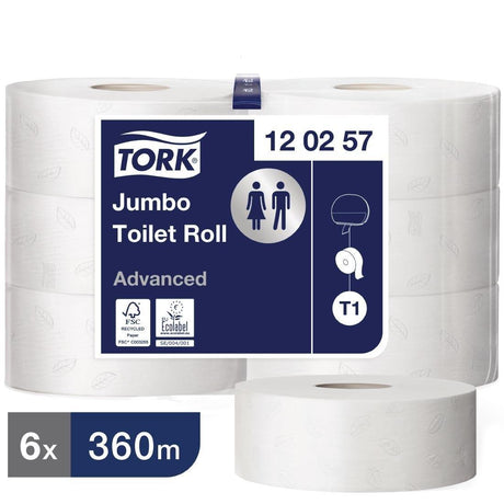 Papier toilette blanc Jumbo Tork (Lot de 6) - FRANCE CHR