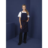 Tablier bavette en coton Southside bleu marine - FRANCE CHR