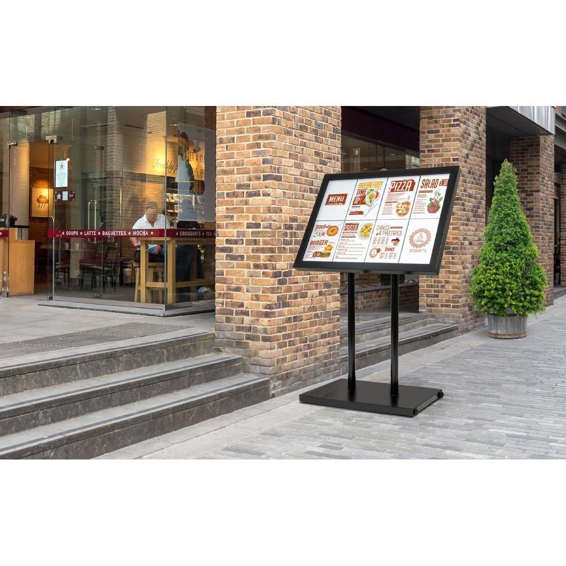 Porte-menu en acier noir Securit - FRANCE CHR