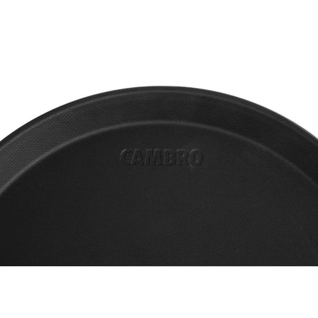 Plateau de service rond fibre de verre antidérapant Camtread Cambro noir 28 cm - FRANCE CHR