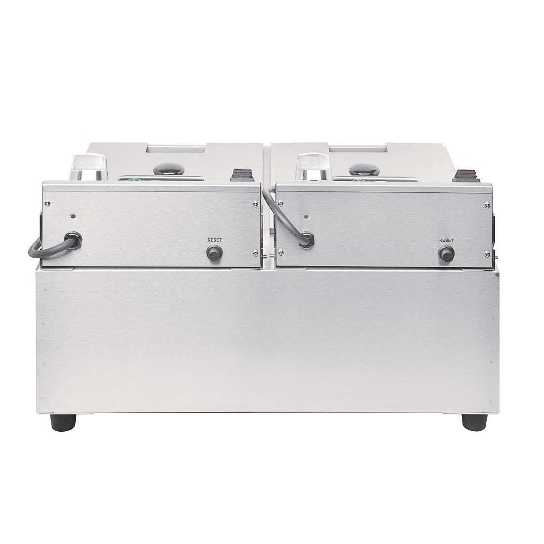 Friteuse double avec minuterie Buffalo - 2x5L 2x2,8kW - FRANCE CHR