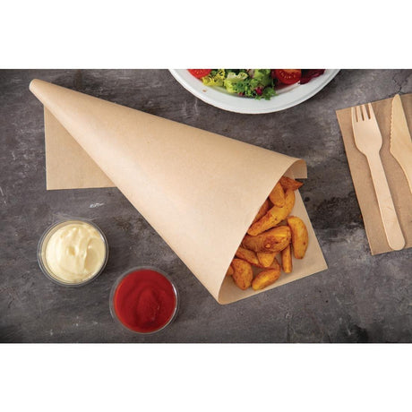 Papier sulfurisé non blanchi compostable Vegware 38 x 27,5 cm (Lot de 500) - FRANCE CHR