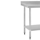 Table en acier inoxydable avec rebord Vogue 1500 x 700mm - FRANCE CHR