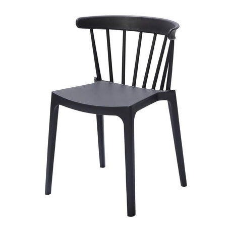 Chaises en polypropylène Windson anthracite (lot de 4) - FRANCE CHR