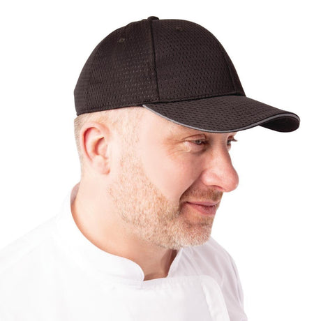 Casquette baseball Cool Vent Chef Works noire et grise - FRANCE CHR