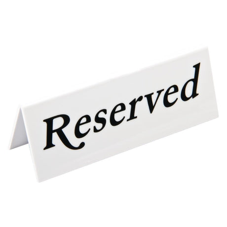 Chevalets de table en plastique Olympia "Reserved" (lot de 10) - FRANCE CHR