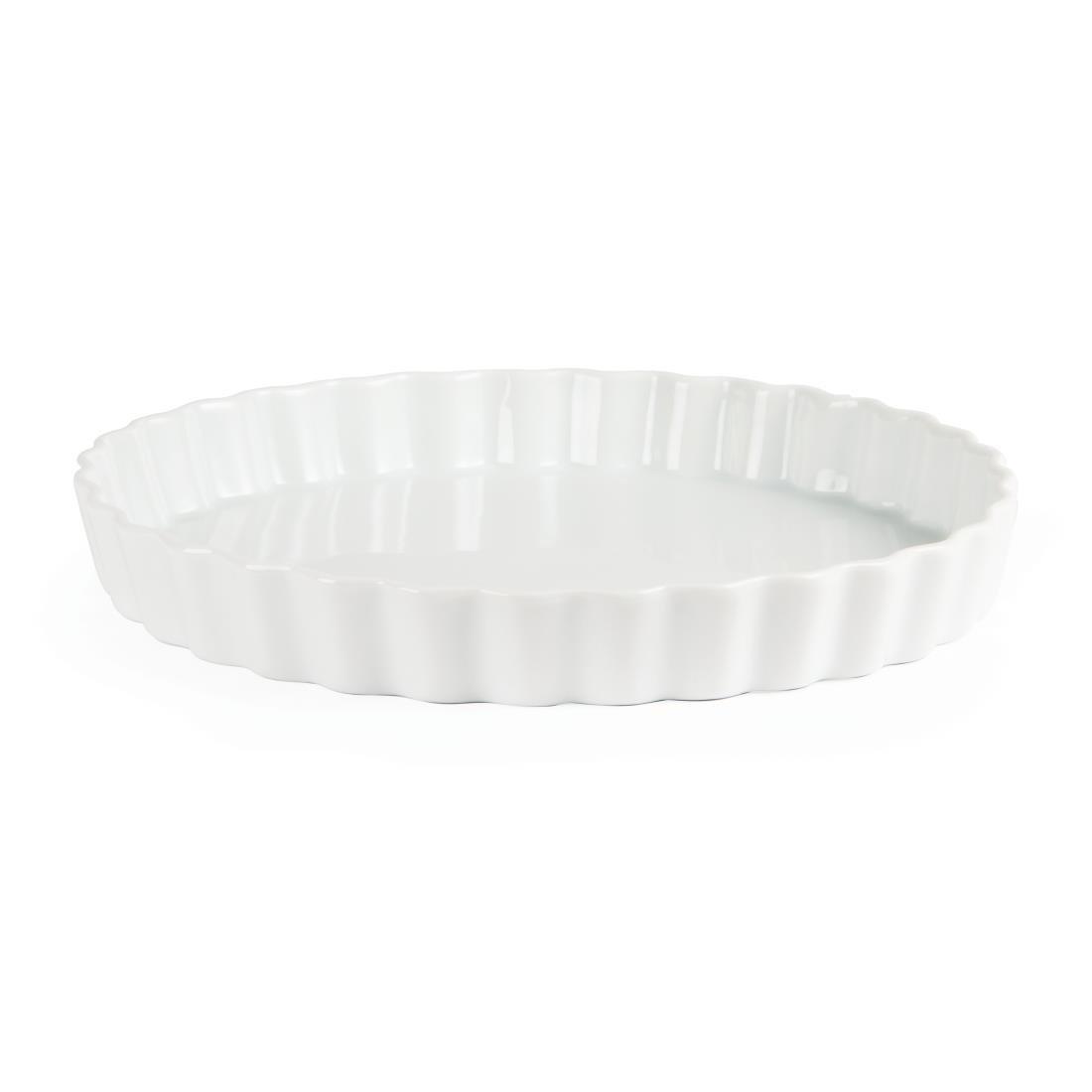 Plats à tarte blancs Olympia 297mm (Lot de 6) - FRANCE CHR