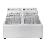 Friteuse double avec minuterie Buffalo - 2x5L 2x2,8kW - FRANCE CHR