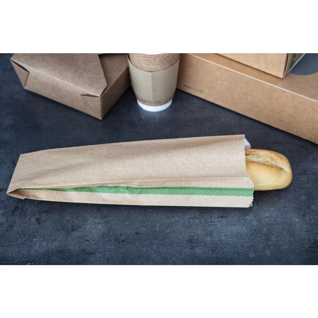 Sacs snack chaud compostables Vegware 356 x 101mm (Lot de 500) - FRANCE CHR