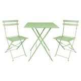 Table de terrasse carrée pliante en acier Bolero vert clair 600 mm - FRANCE CHR