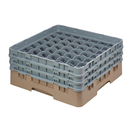 Casier à verres 49 compartiments Camrack Cambro beige hauteur max 174mm - FRANCE CHR