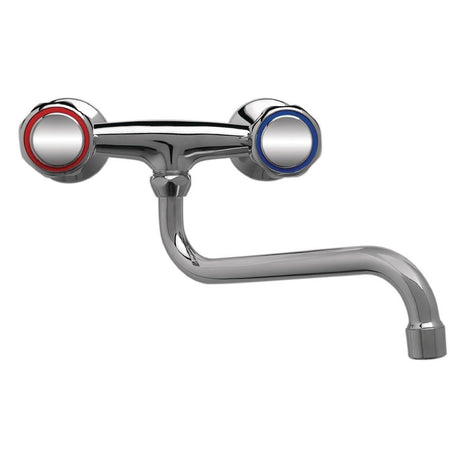 Robinet mélangeur bi-trou standard fixation murale col bas 300mm Gastro M - FRANCE CHR