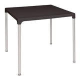 Table carrée avec pieds aluminium Bolero noire 750mm - FRANCE CHR