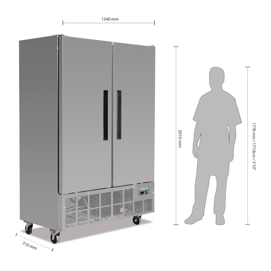 Armoire réfrigérée négative 2 portes 960L Polar Série G - FRANCE CHR