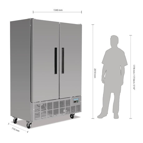 Armoire réfrigérée négative 2 portes 960L Polar Série G - FRANCE CHR