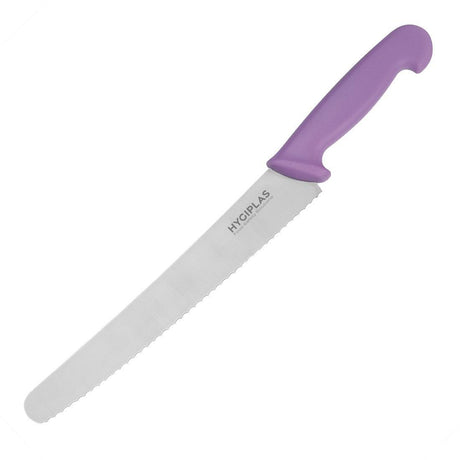 Couteau à pâtisserie denté Hygiplas violet 25cm - FRANCE CHR