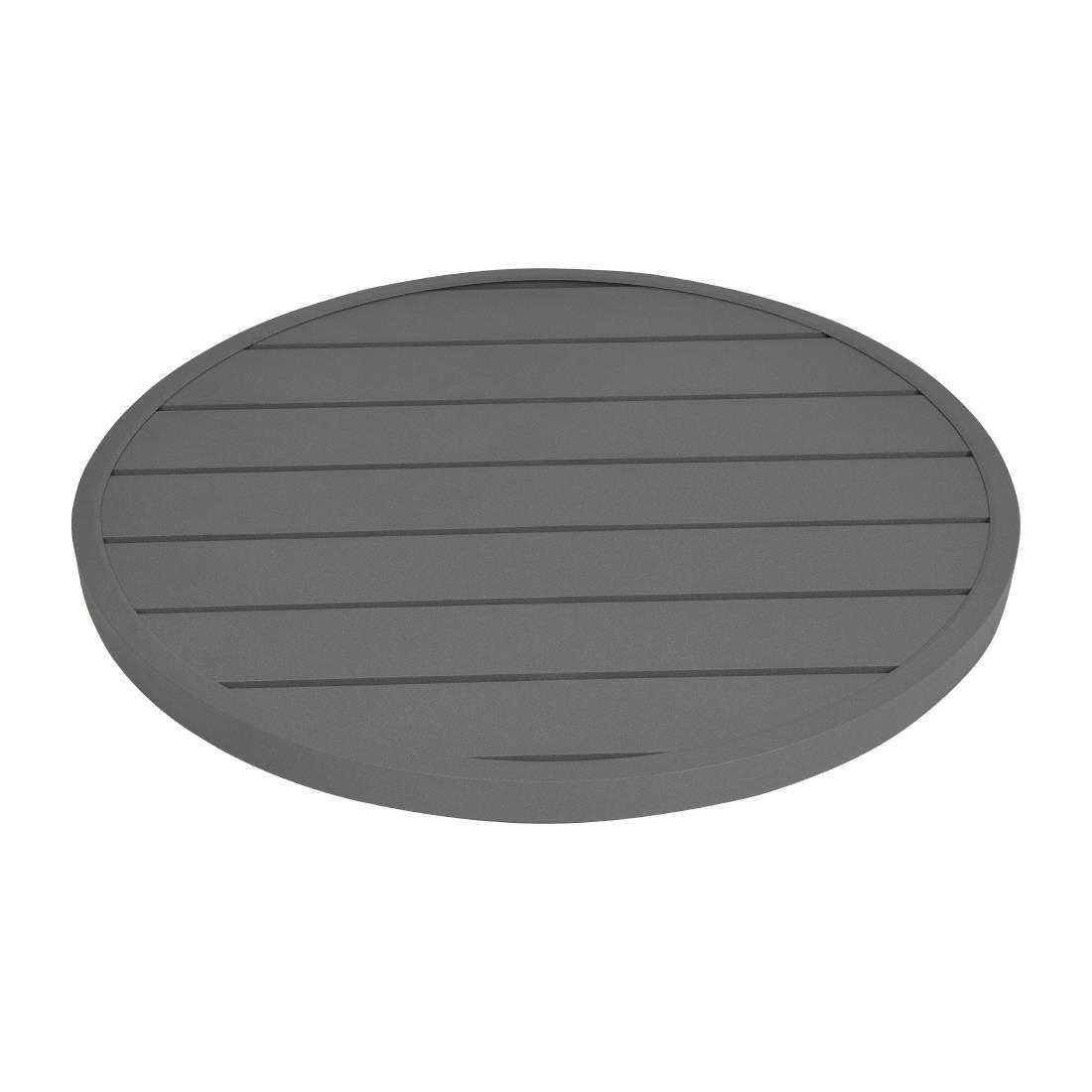 Plateau de table rond en aluminium Bolero gris foncé 580 mm - FRANCE CHR