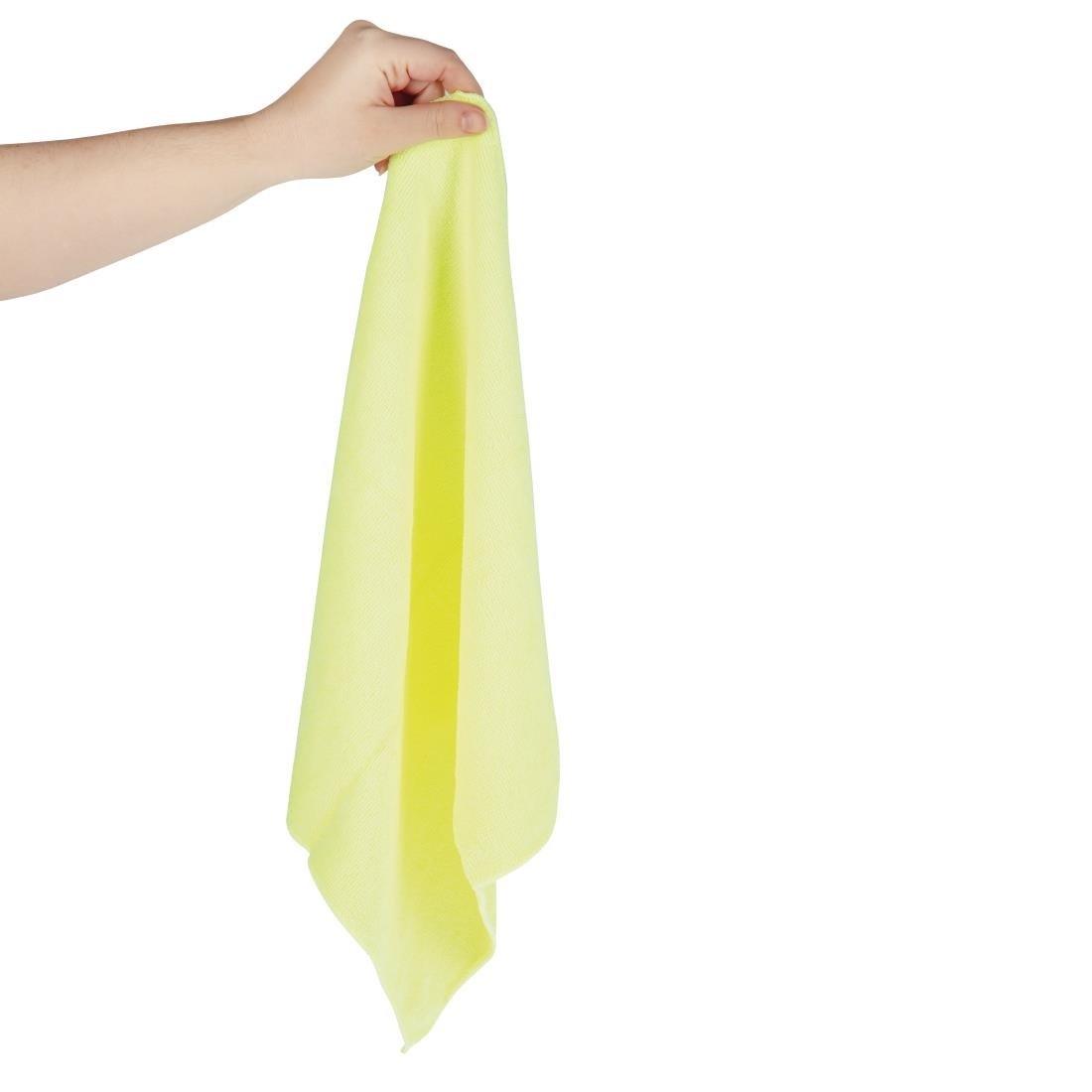 Chiffons microfibres Jantex jaunes (Lot de 5) - FRANCE CHR