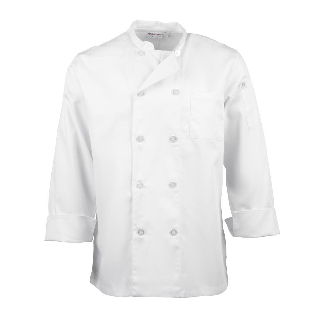 Veste de cuisine mixte Le Mans Chef Works blanche L - FRANCE CHR