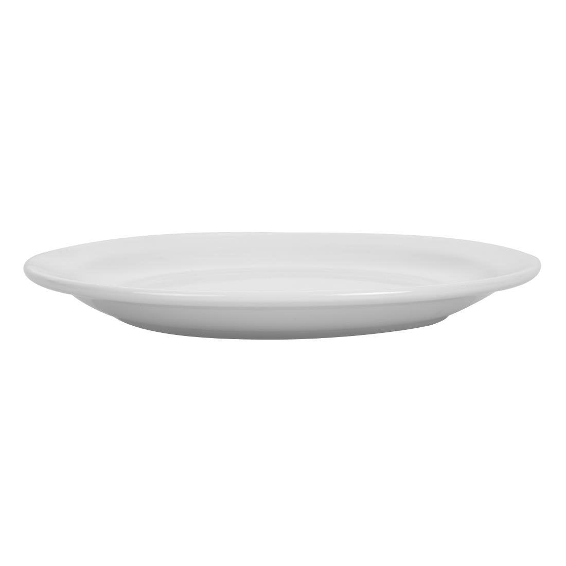 Assiettes à bord étroit blanches Olympia 202mm (Lot de 12) - FRANCE CHR
