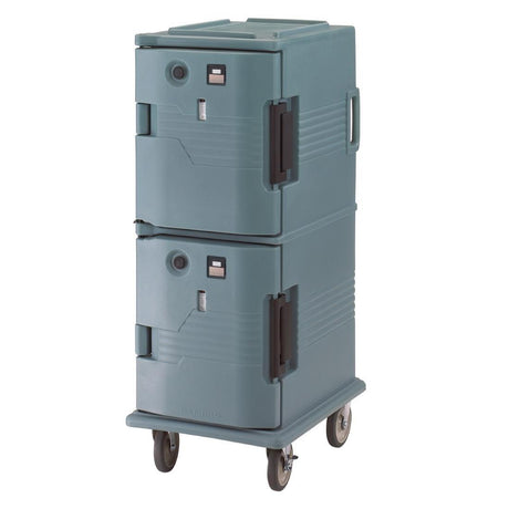 Chariot isotherme avec portes chauffantes Cambro Ultra Camcart UPCH800 bleu ardoise - FRANCE CHR