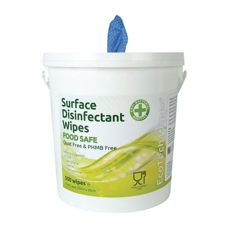 Boîte de lingettes désinfectantes de surface sans CAQ EcoTech (lot de 500) - FRANCE CHR