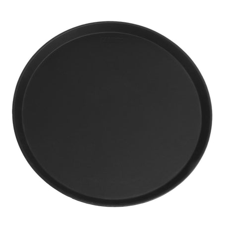 Plateau de service rond fibre de verre antidérapant Camtread Cambro noir 40,5 cm - FRANCE CHR