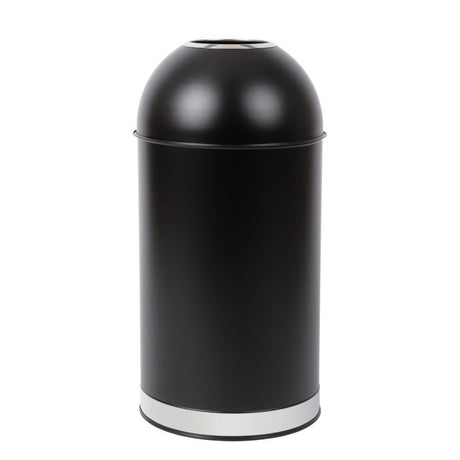 Poubelle dôme ouverte en acier Bolero noire 40L - FRANCE CHR